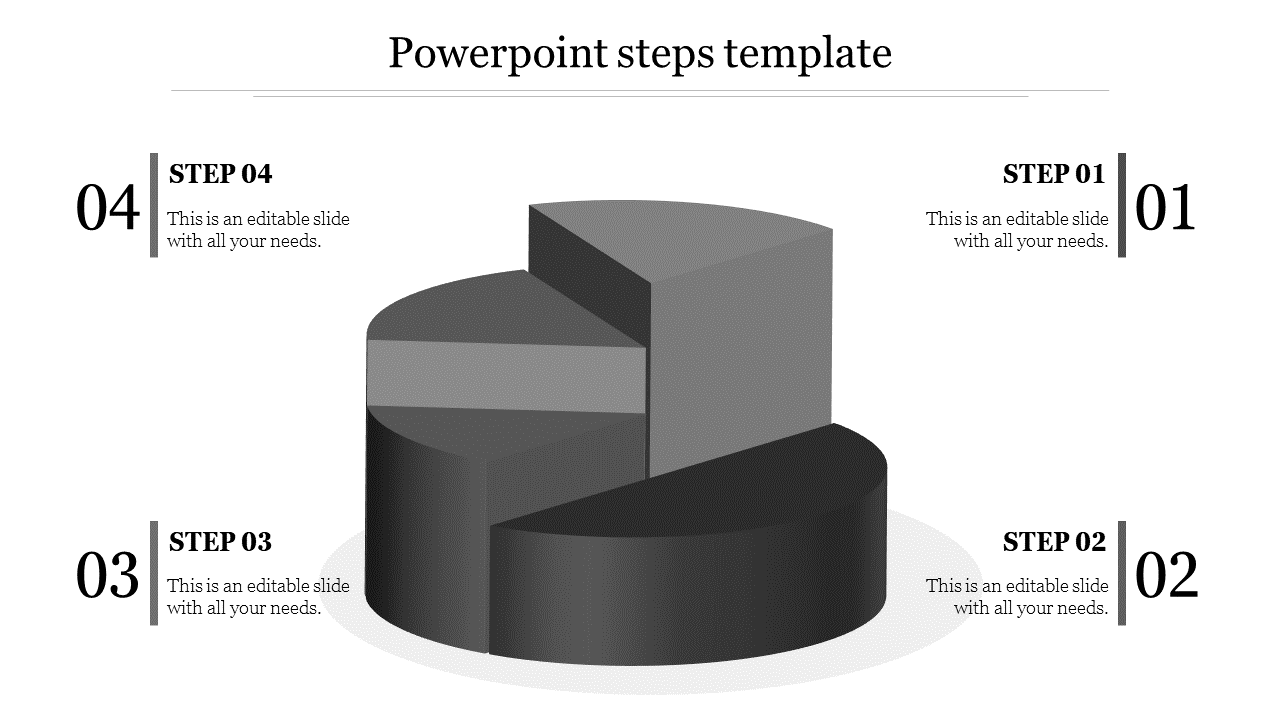 powerpoint steps template-Gray